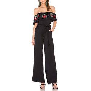 Off The Shoulder Floral Jumpsuit From Revolve